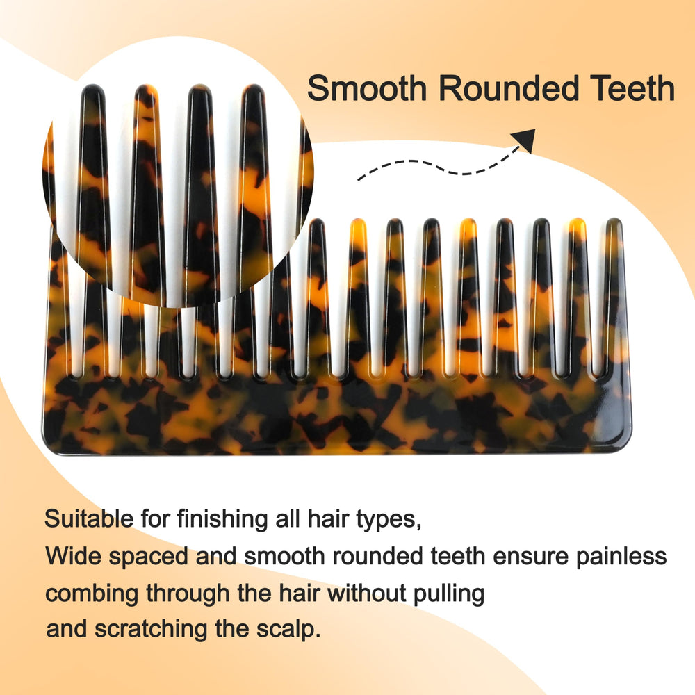 TaShow peigne dents larges, cheveux mouillés ou secs, pratique en voyage.