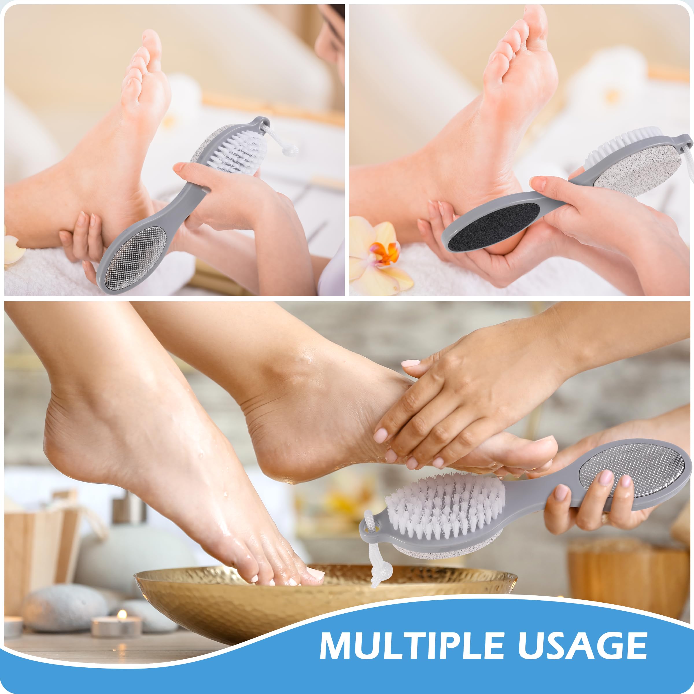TaShow utilisation sous la douche permet une routine pieds pratique et efficace.