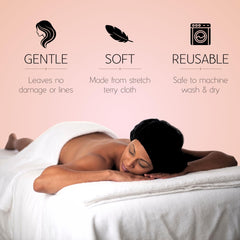 Bandeau TASSI pratique pour maquillage, cheveux retenus sans effort.