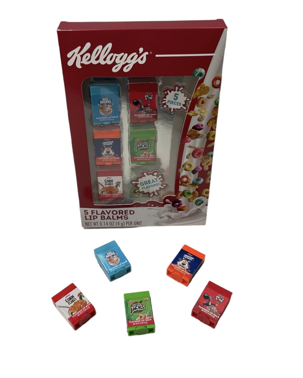 Taste Beauty baume lèvres saveur riz-krispies, petit flacon facile à glisser dans le sac.