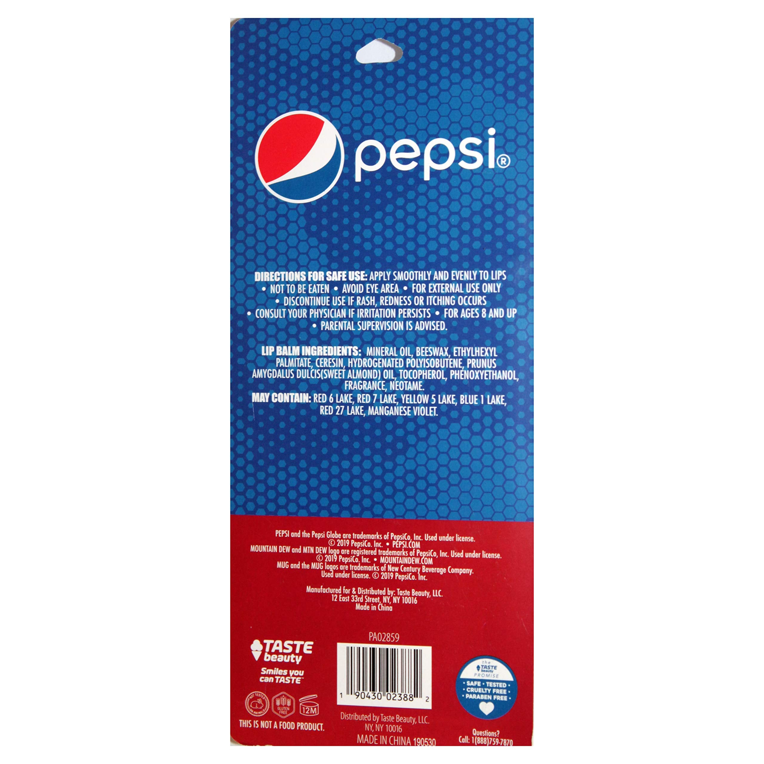 Taste Beauty Pepsi: emballage pratique, transport facile pour sorties et voyages.