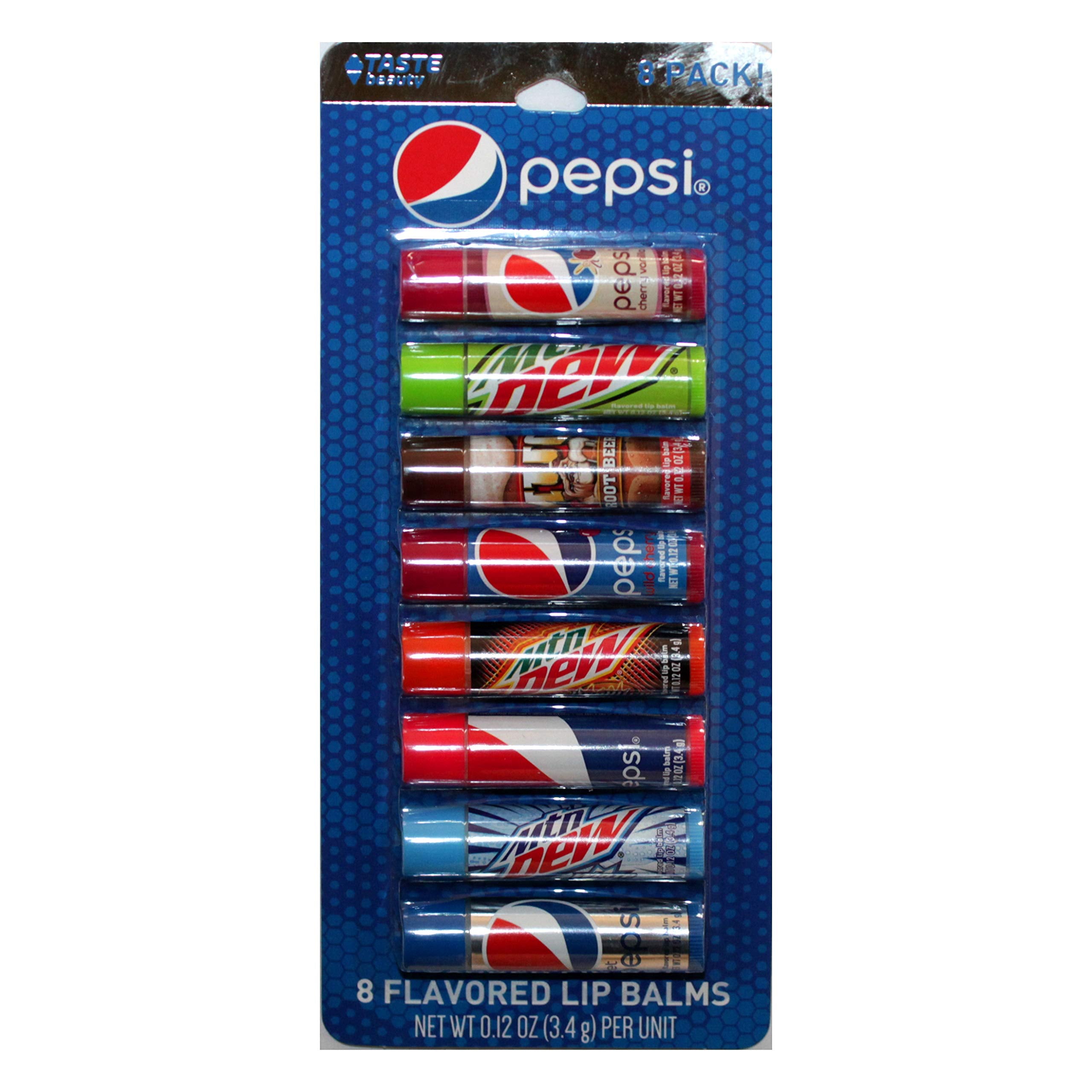 Taste Beauty Pepsi: baume à lèvres en lot, hydratation légère et parfum soda.