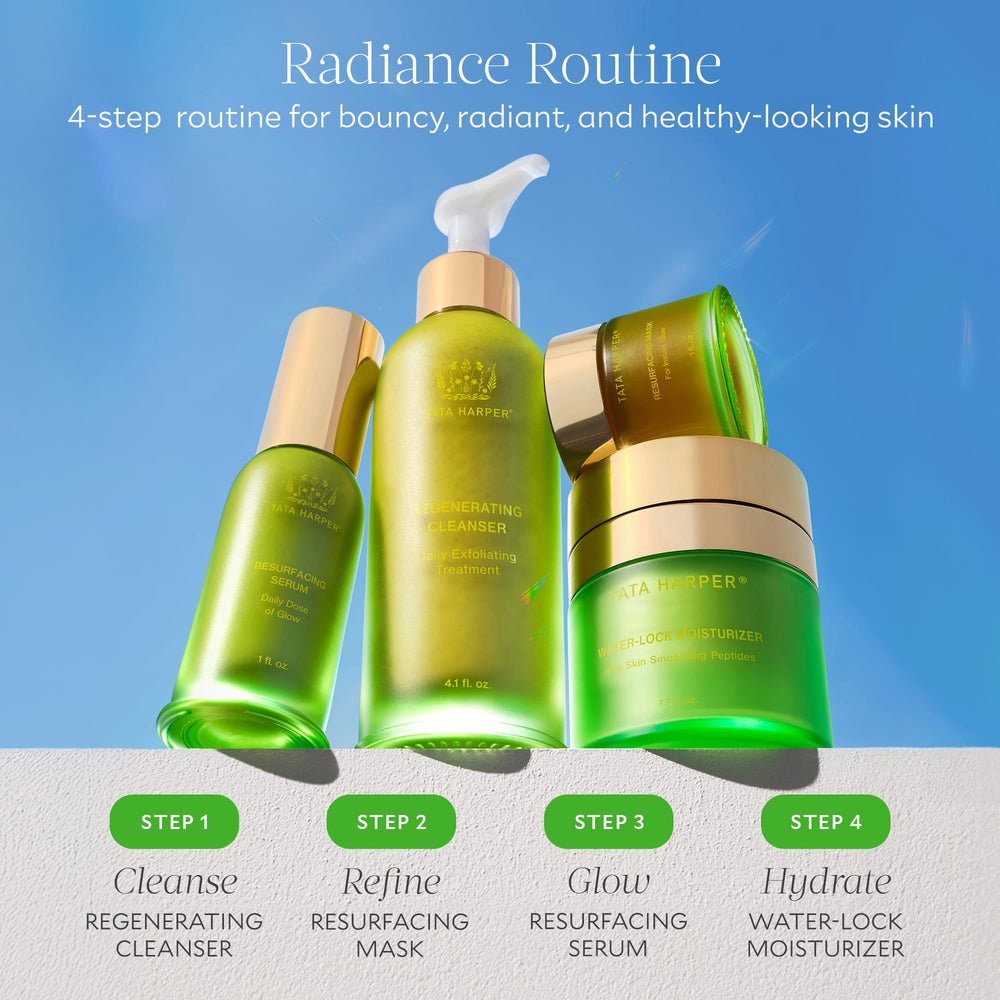 Tata Harper masque resurfacant pot verre : packaging élégant et pratique.