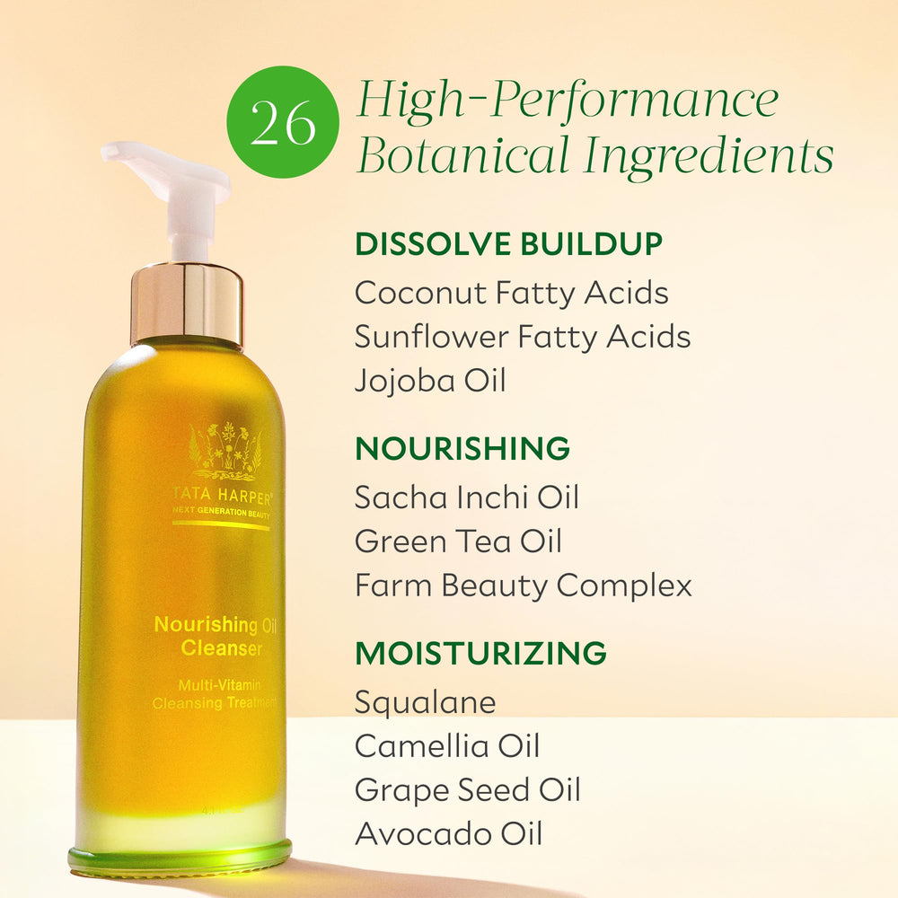 Tata Harper texture huile soyeuse, sensation de soin luxueux lors du démaquillage.