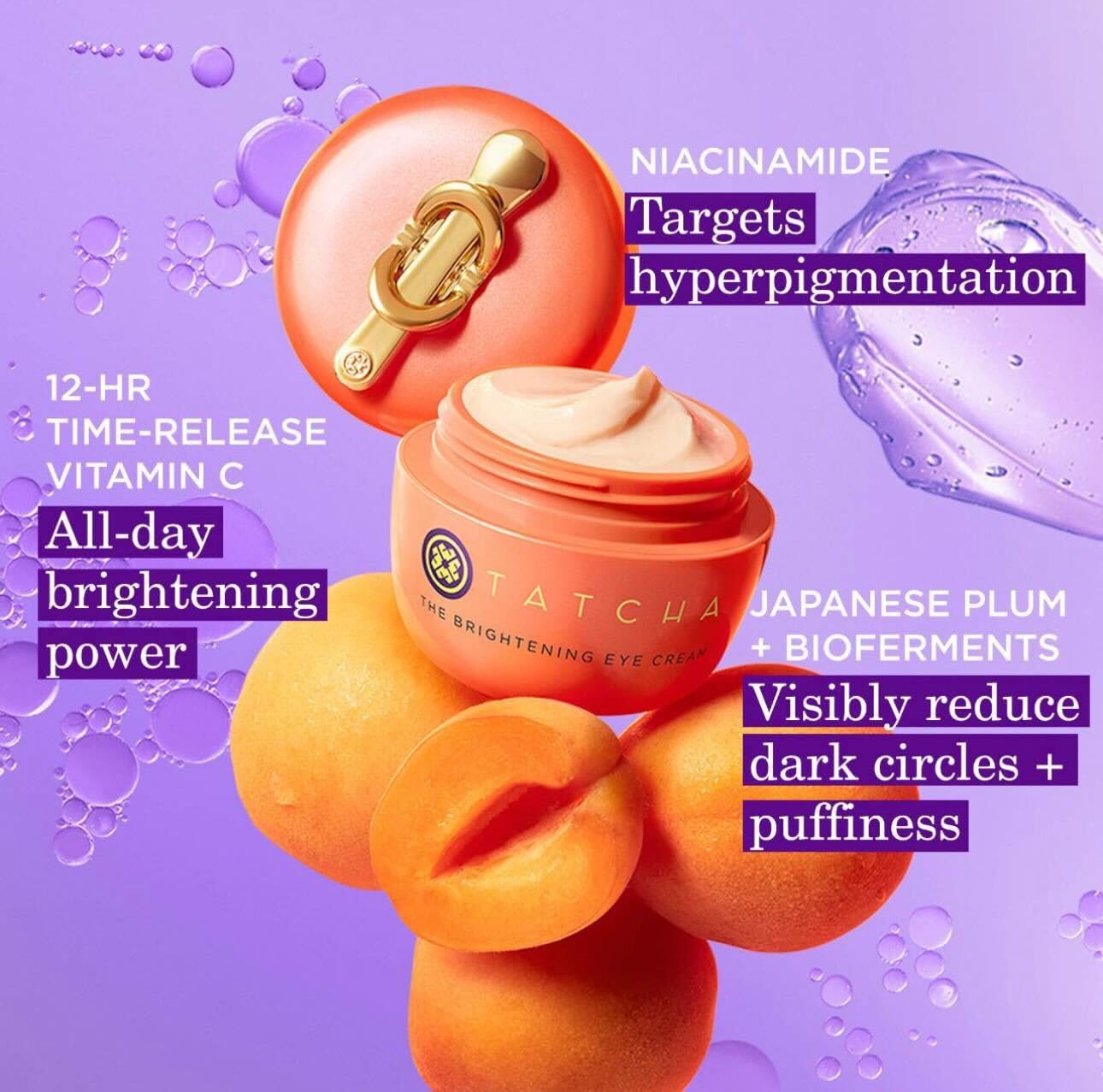 TATCHA Formule vitamine C 12h pour un éclairage progressif du regard.