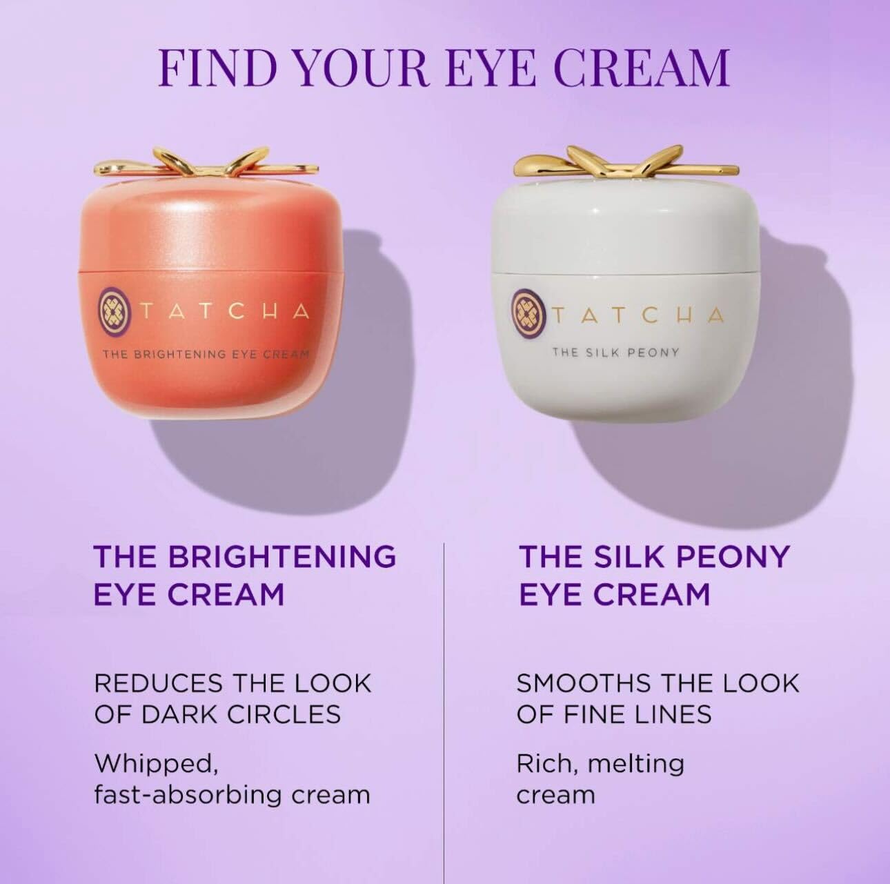 TATCHA Formulation douce pour la zone délicate autour des yeux.