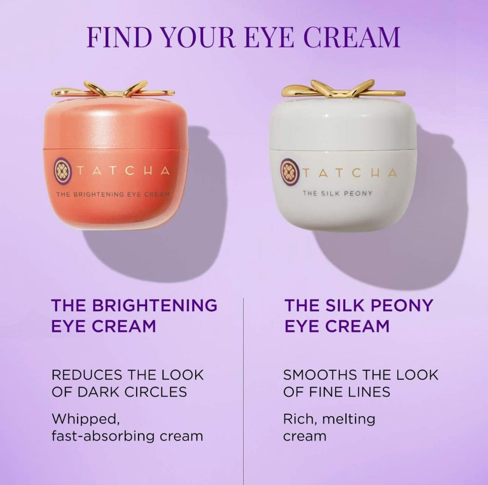 TATCHA Formulation douce pour la zone délicate autour des yeux.