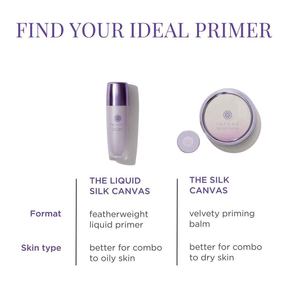 Effet sans pores grâce au primer Tatcha, parfait pour le teint.