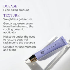 TATCHA extrait de chèvrefeuille pour l’hydratation du regard.