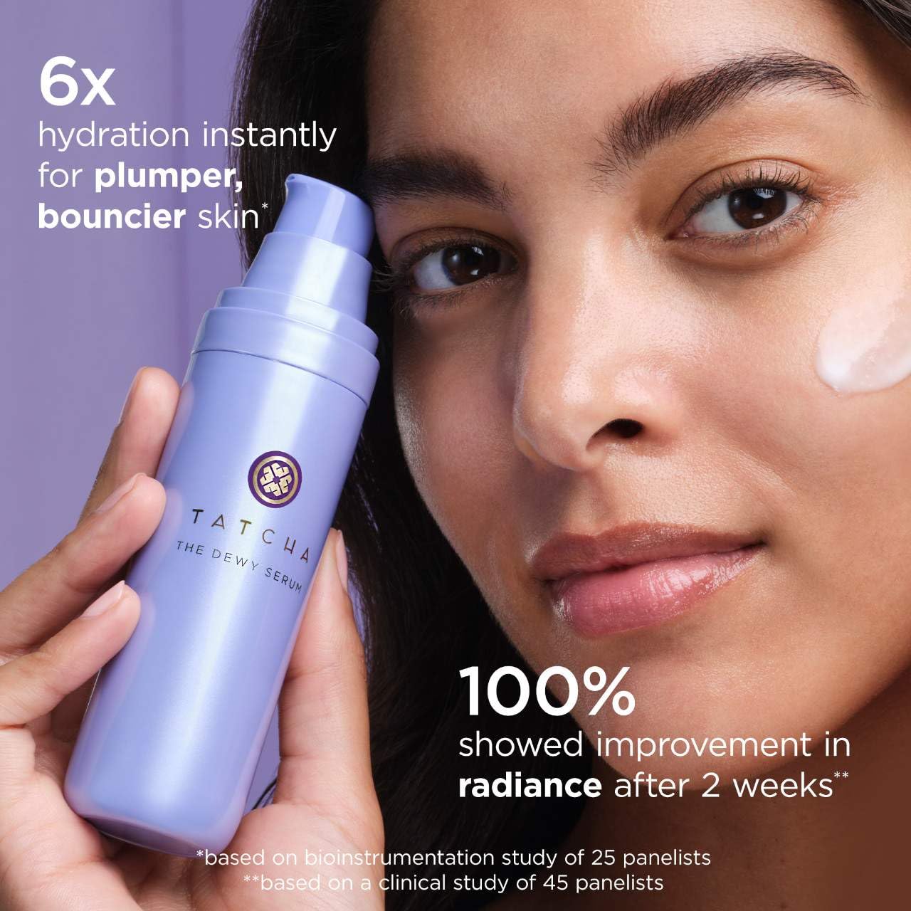 TATCHA Flacon sérum éclat — améliore l’éclat et l’hydratation.