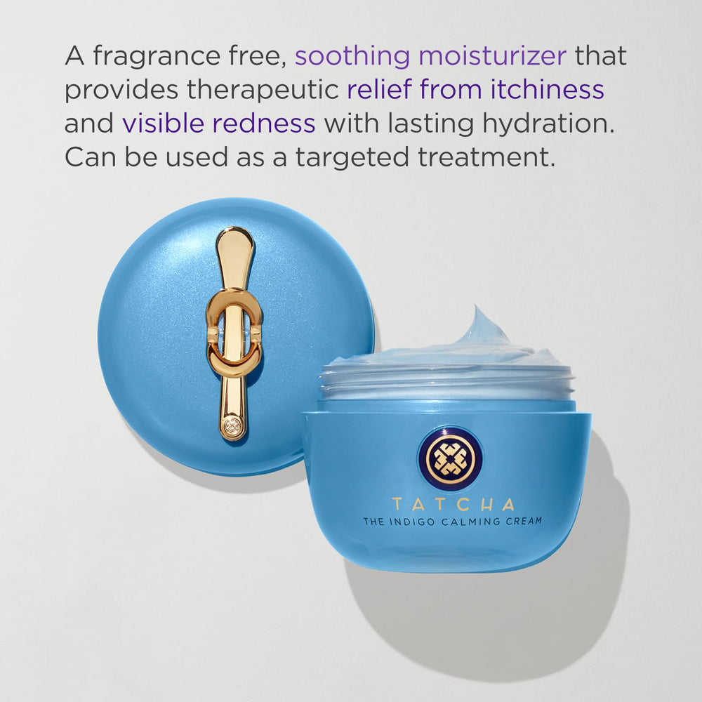 Indigo japonais et avoine colloïdale dans la crème visage TATCHA.