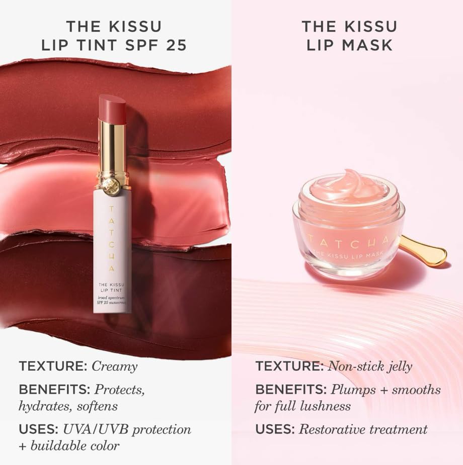 Masque lèvres Kissu de Tatcha, texture qui rend les lèvres plus lisses.