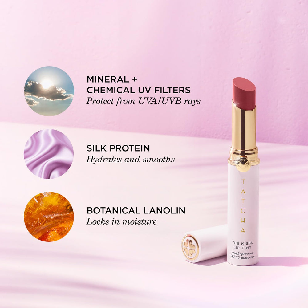 TATCHA Kissu Lip Tint SPF 25 Midnight Lily - lanoline botanique pour nourrir les lèvres