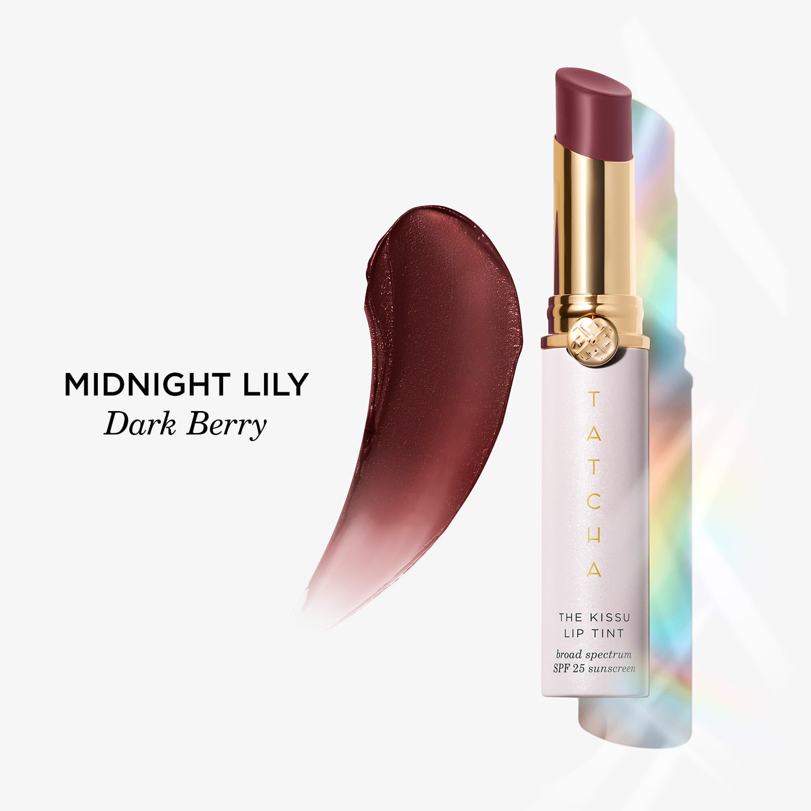TATCHA Kissu Lip Tint SPF 25 Midnight Lily - tube prêt à l'usage quotidien