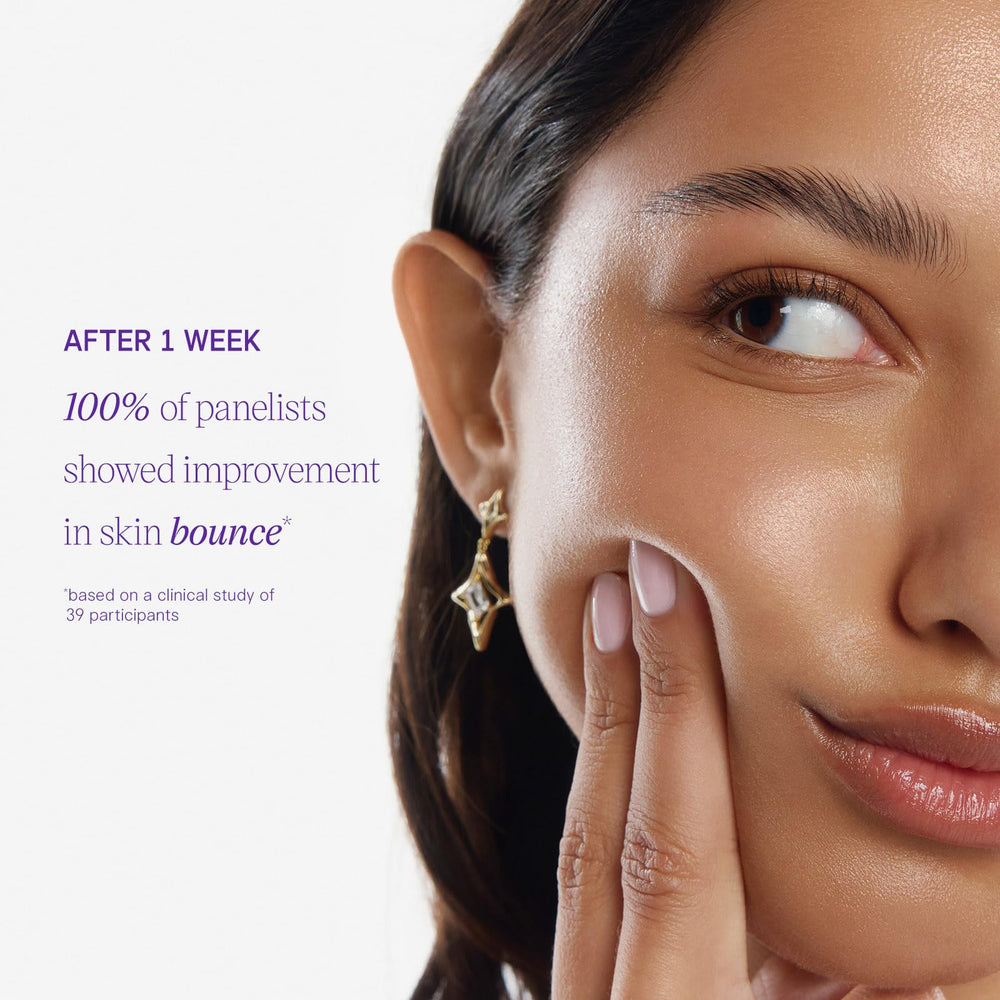 Application matin et soir, Lait Hydratant TATCHA, peau équilibrée.