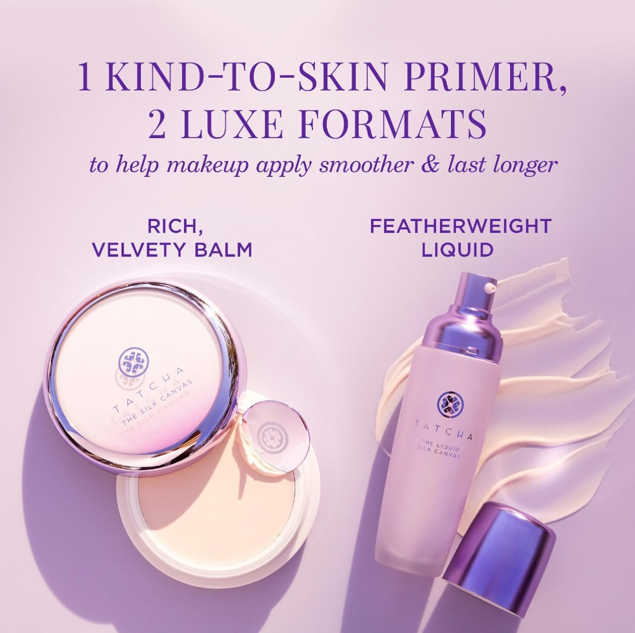 Extraits de soie dans Tatcha Liquid Silk Canvas; protection potentielle contre les polluants.