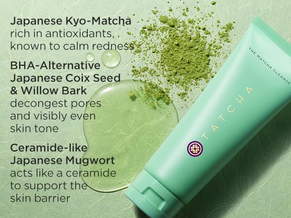 Pores propres et peau lisse après le nettoyage TATCHA Cleanse.