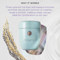 Tatcha Polissage profond au riz – exfoliant à la papaye pour un teint tonifié.