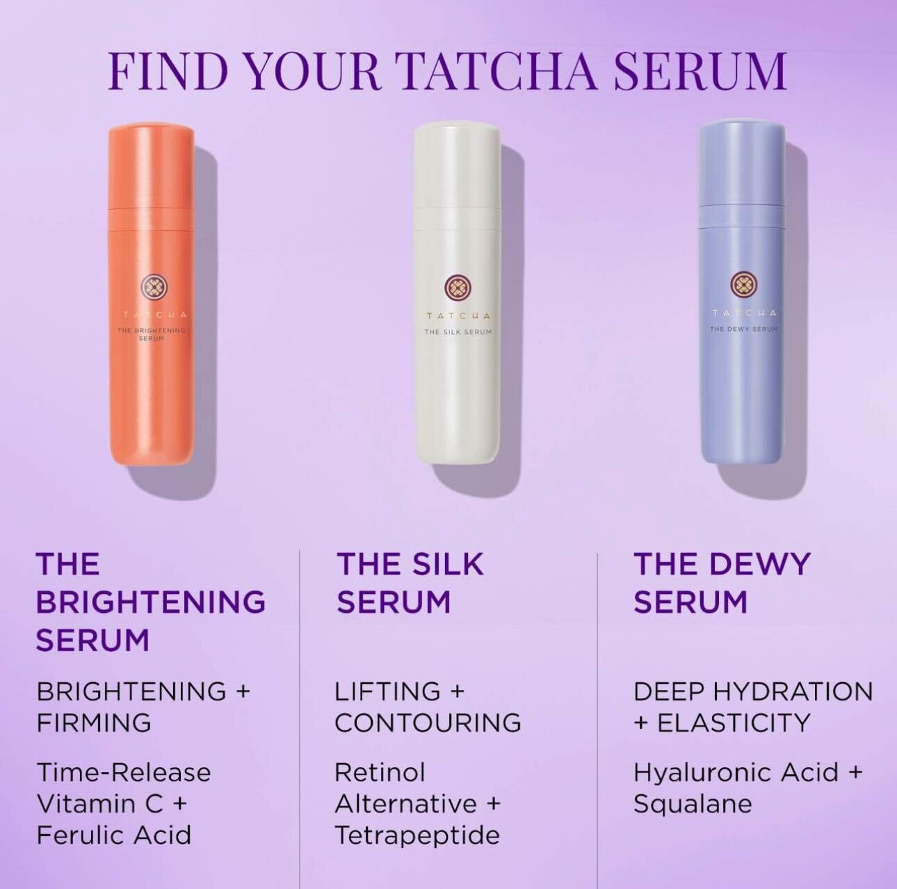 Coffret-beauté TATCHA avec sérum éclaircissant, présentation chic et prête à l'emploi.