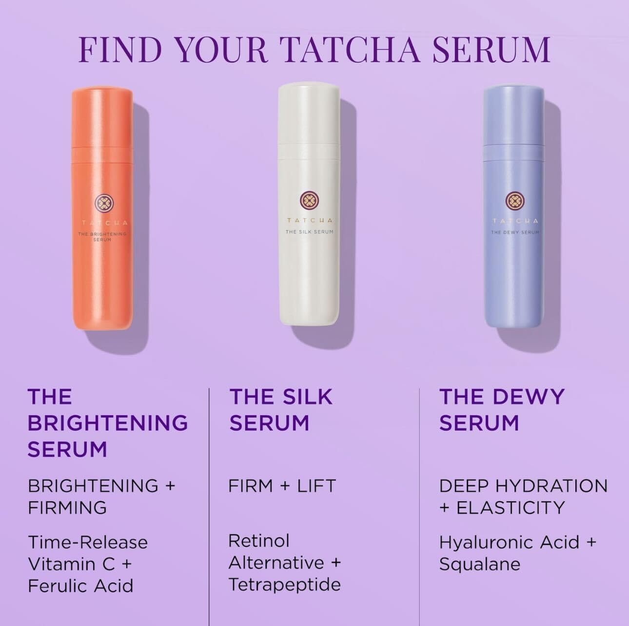 Sérum de soie Tatcha, rituel soin du visage rafraîchissant le matin.