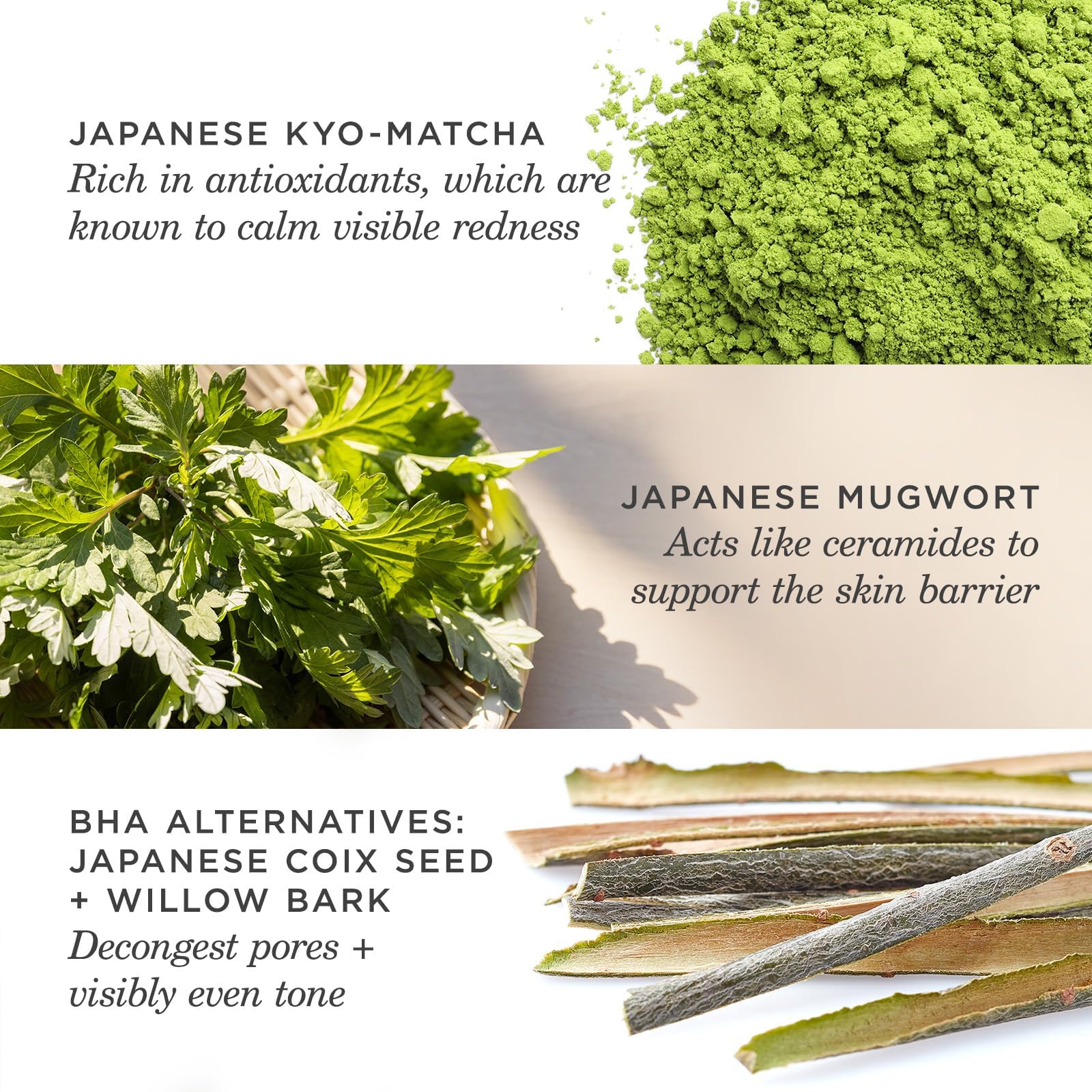 TATCHA The Matcha Cleanse, étape d’application: routine rapide prête au maquillage