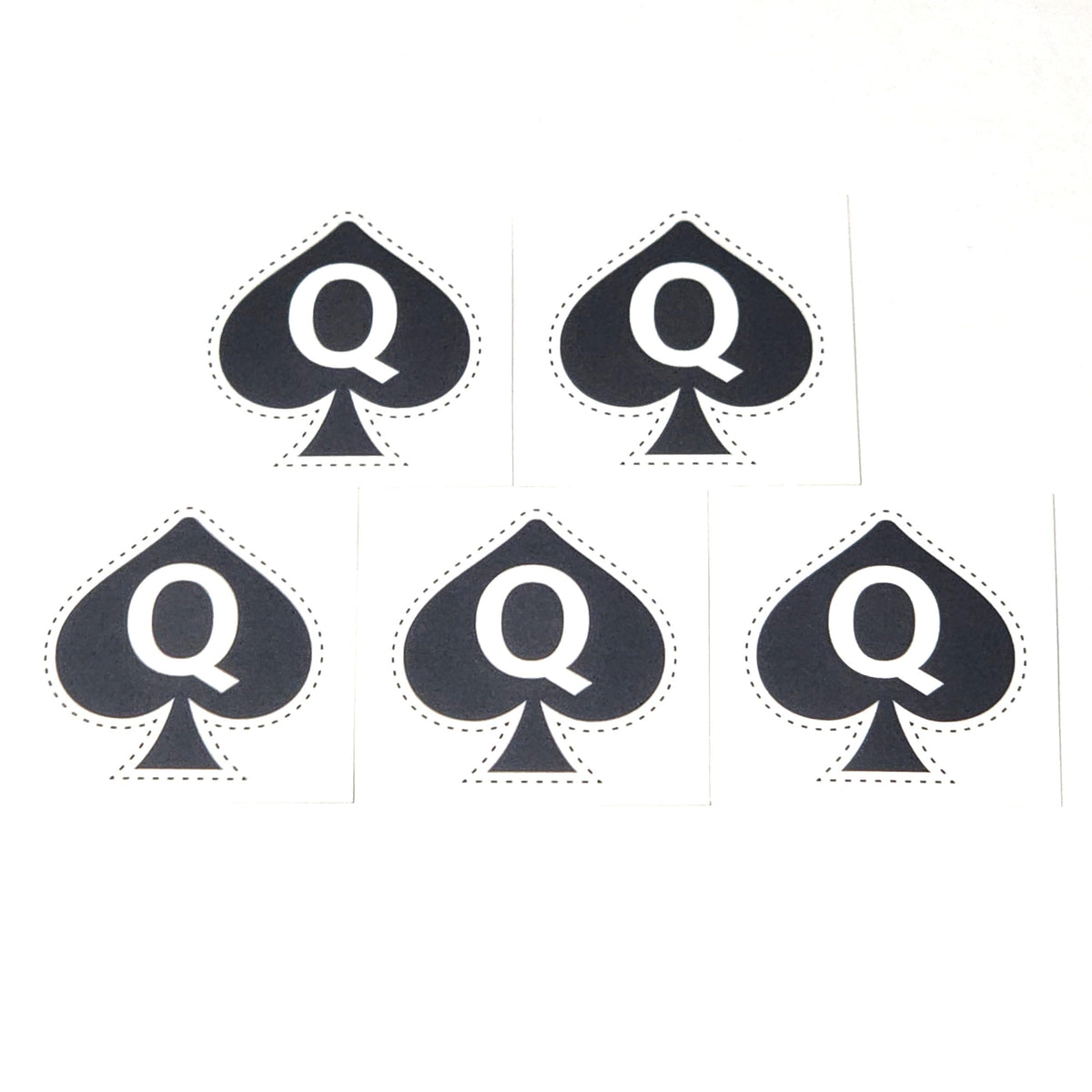 Tatouage Reine des Piques, ensemble 5 pieces, design saisissant pour festival.