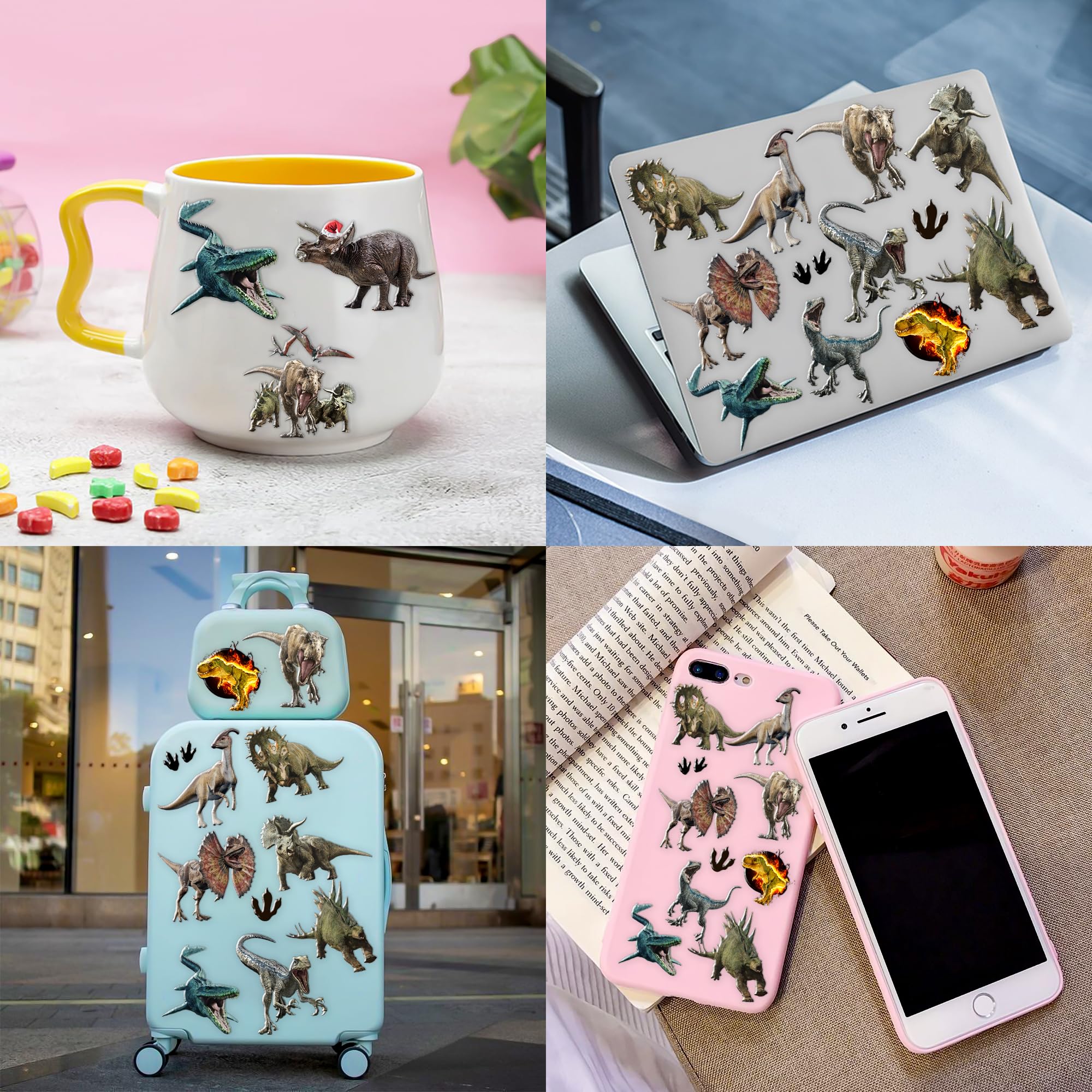 Tatouages dinosaure 3D — matériaux non toxiques et sûrs pour enfants.