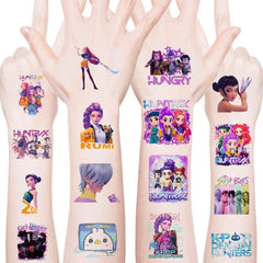 Tatouages Kpop Démon – personnage cartoon, cadeau amusant pour les anniversaires.