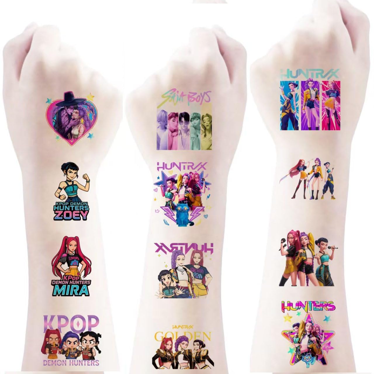 Tatouage Kpop Démon – style tendance, cadeau de fête pour enfants.