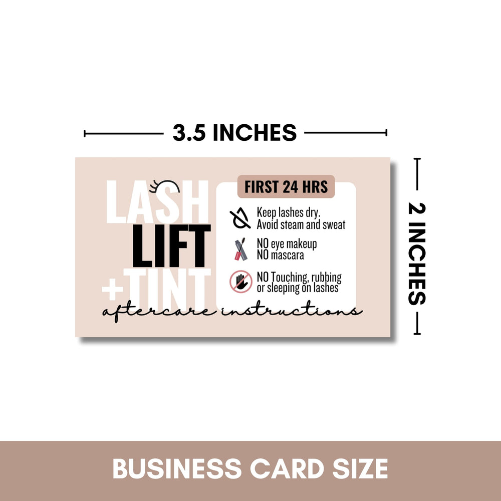 Cartes Tats4now lash lift teinte, designs modernes pour salon pro.