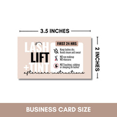 Cartes Tats4now lash lift teinte, designs modernes pour salon pro.