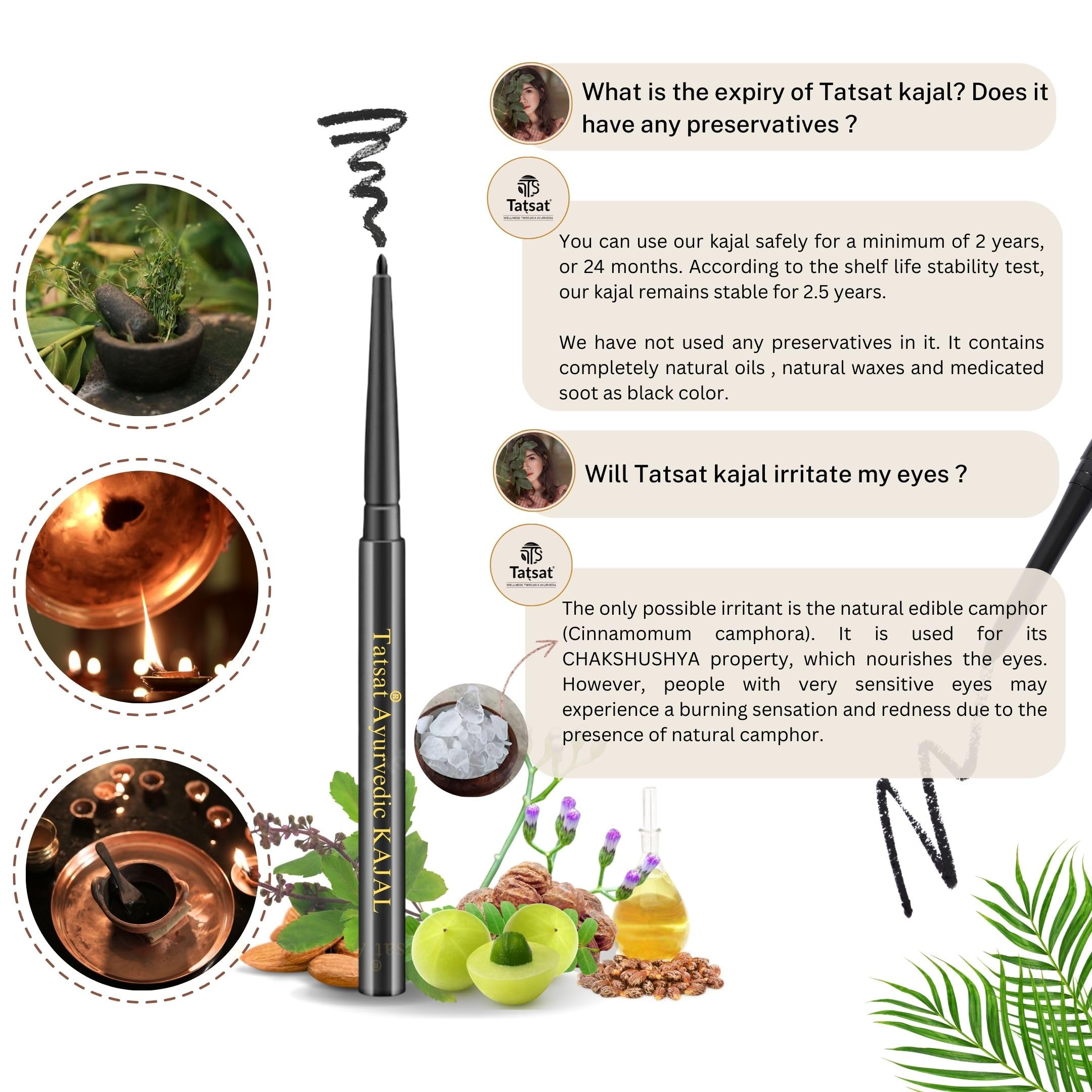 Kajal Tatsat composition Triphala Tulsi pour usage quotidien doux