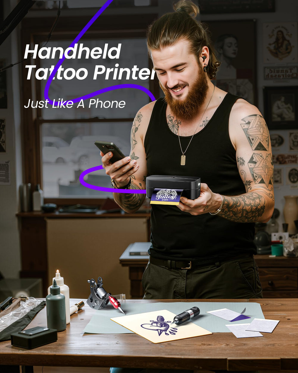 Connexion bluetooth rapide pour imprimer sans fil avec TATTMUSE