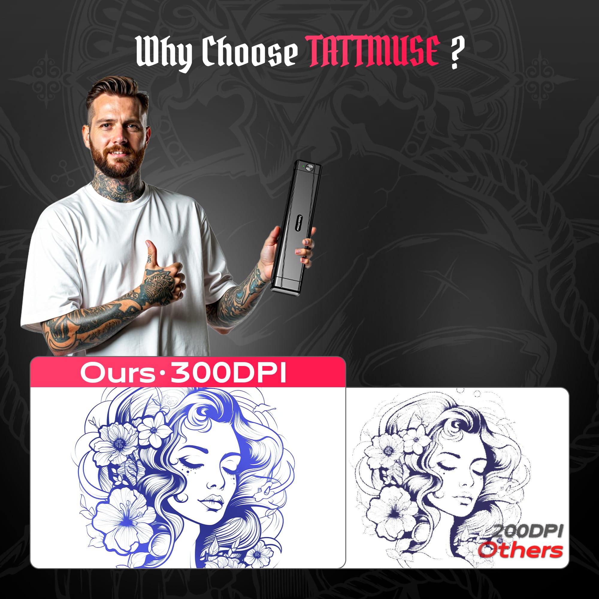 TATTMUSE connexion sans fil via application pour édition rapide.