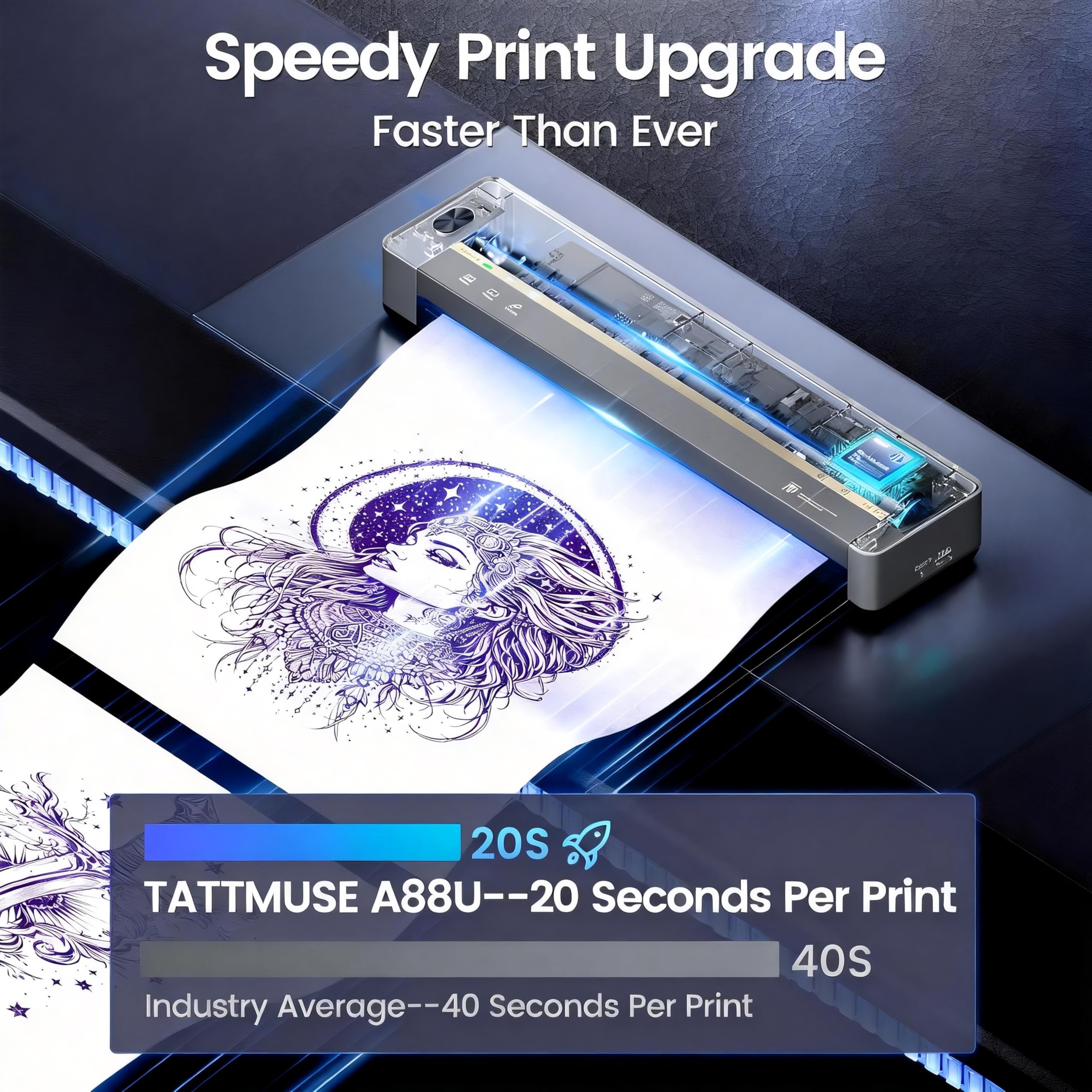 Design ultra léger et compact du TATTMUSE A88U pour déplacements.