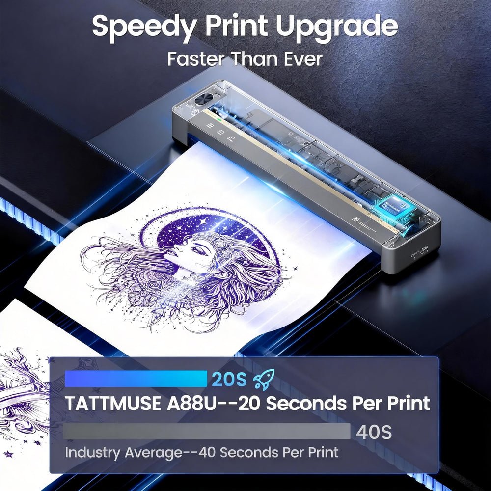 Design ultra léger et compact du TATTMUSE A88U pour déplacements.