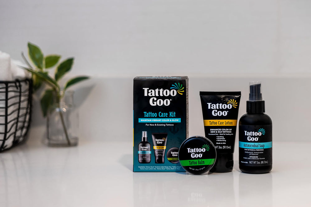 Tattoo Goo sans parfum, idéal pour peaux sensibles après tatouage.