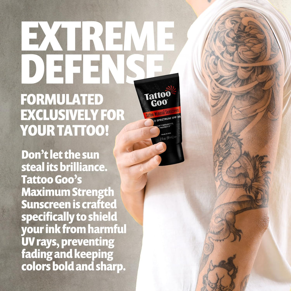 Tattoo Goo protection tatouage sans film blanc pour éclat durable.