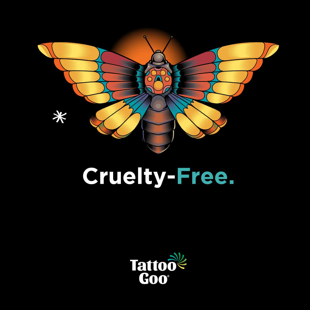 Tattoo Goo sans alcool, nettoyage doux sans irritation.