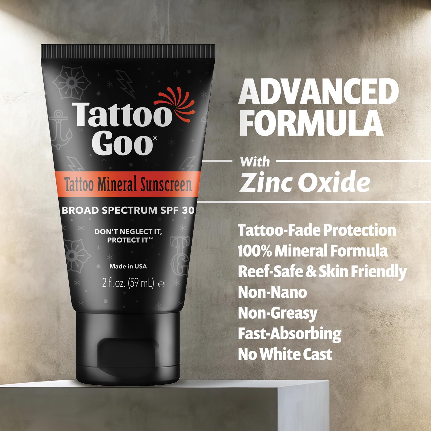 Tattoo Goo sans parfum protège les tatouages sans irritation.