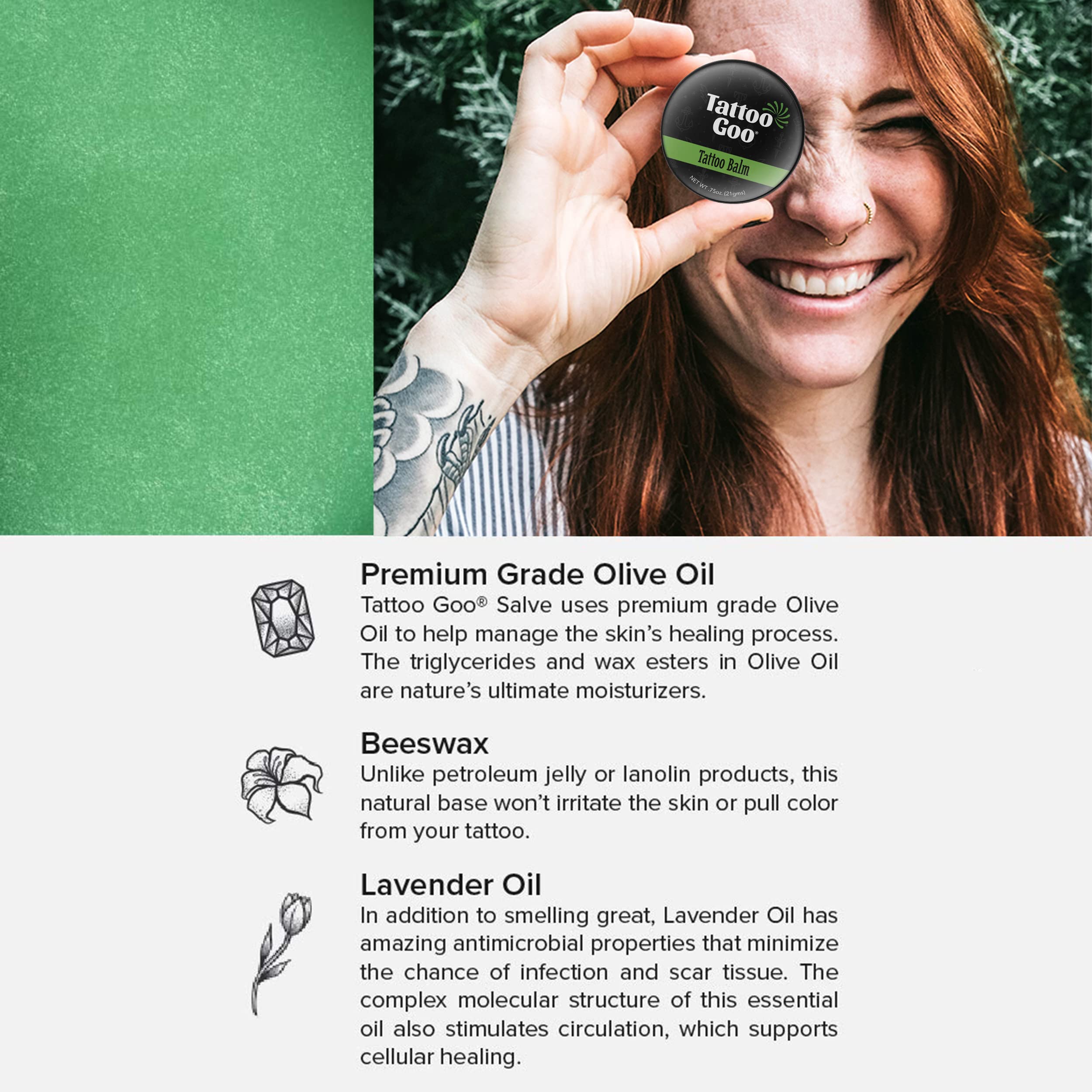 Badge de test dermatologique Tattoo Goo certifié sécurité peau