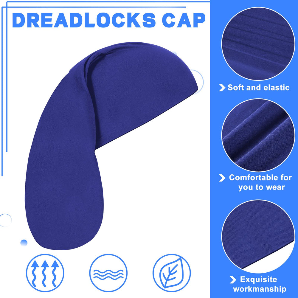 Cap Dreads Tatuo bleu royal – ensemble 4 pièces, maintien des coiffures pendant l’effort.