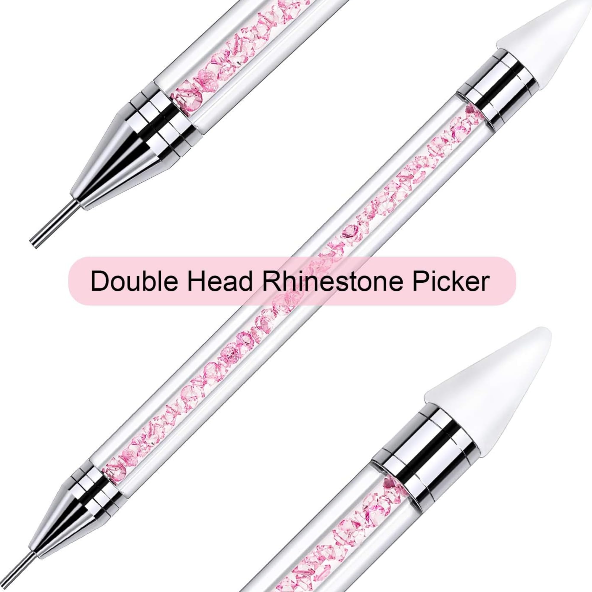 Ensemble décoration des ongles Tatuo rose et blanc, pratique pour le nail art.