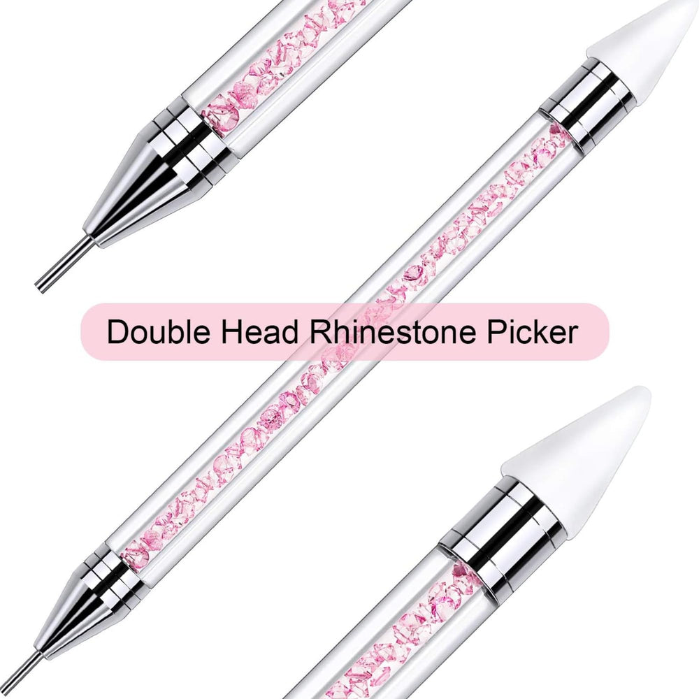 Ensemble décoration des ongles Tatuo rose et blanc, pratique pour le nail art.