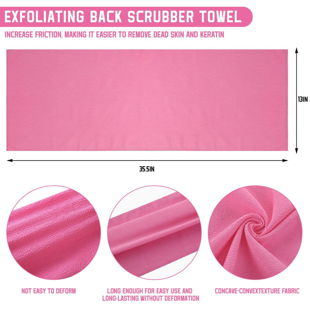 Lavettes exfoliantes Tatuo dos 90x33 cm pour nettoyage en profondeur.