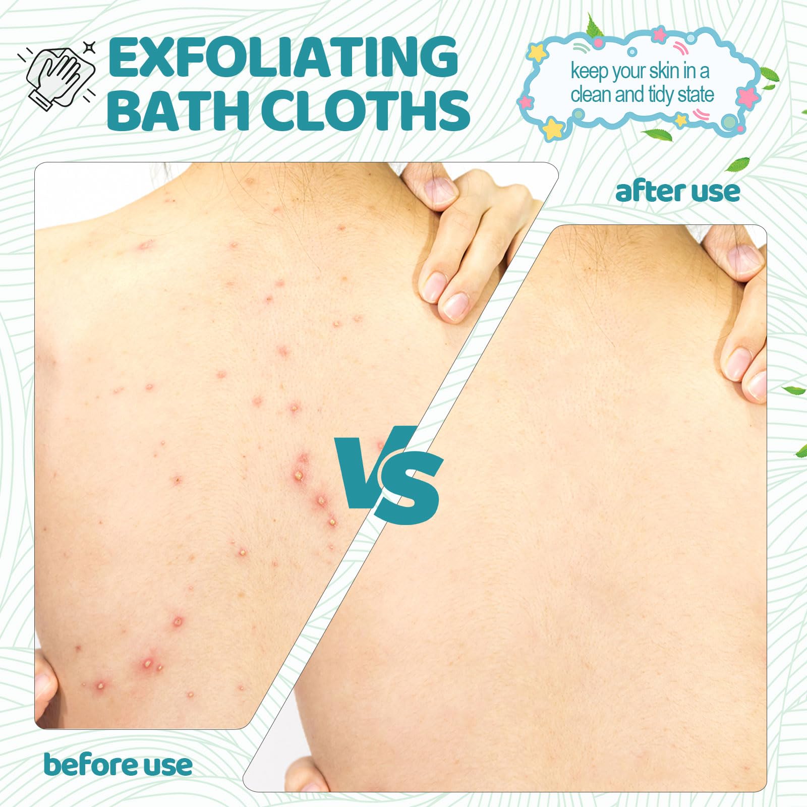 Linges exfoliants Tatuo pour toute la famille, usages multiples et pratiques.