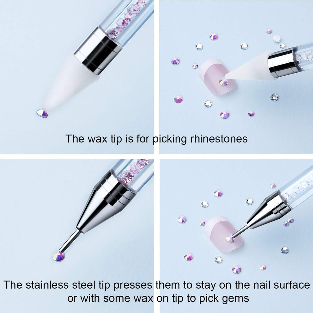 Pince-strass Tatuo en acier inoxydable, idéal pour presser les éléments sur l’ongle.