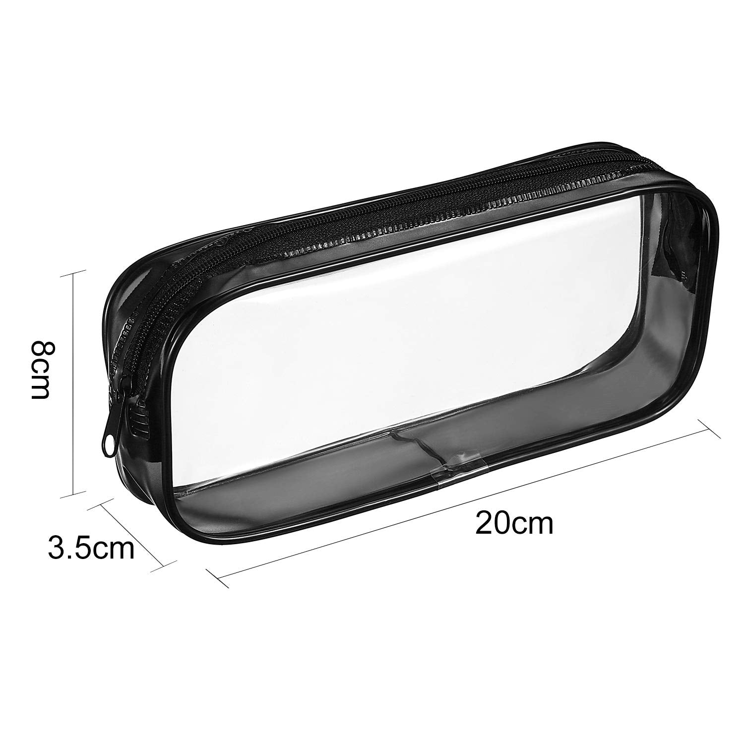 Tatuo pochette pinceaux PVC transparent ziffee, rangement clair et rapide.