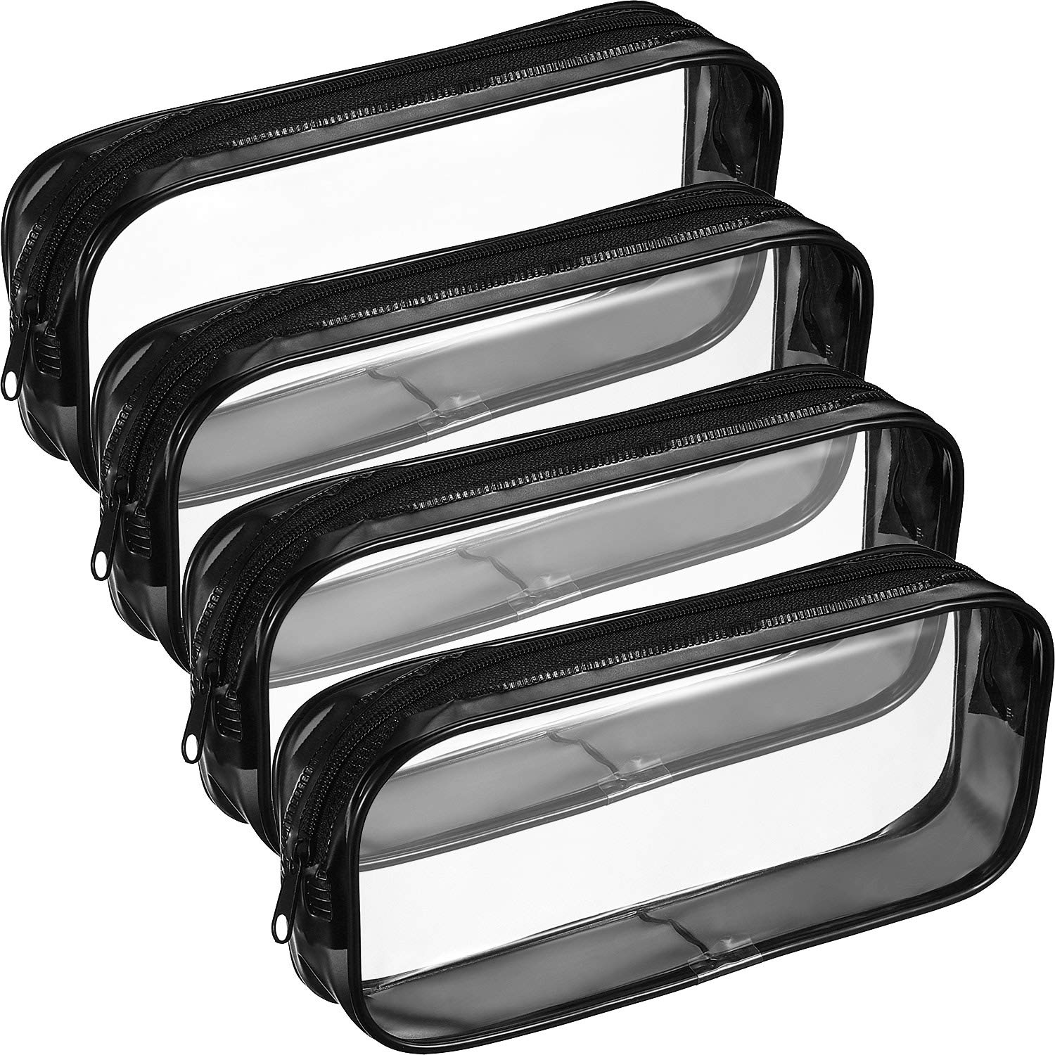 Tatuo sac PVC transparent grande capacité, parfait pour ranger stylos et accessoires.
