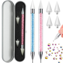 Stylo pince-pierres double-face Tatuo pour pose précise des strass.